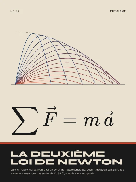 La deuxième loi de Newton · Bauhaus, affiche deuxième loi de Newton