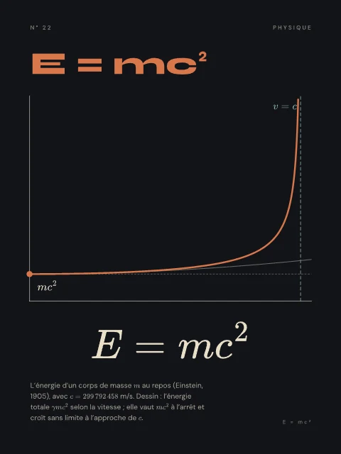E = mc² · Nuit, affiche E = mc²