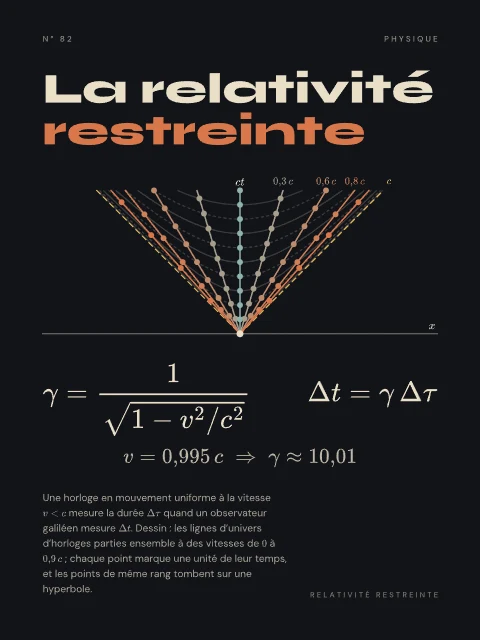 La relativité restreinte · Nuit, affiche relativité restreinte