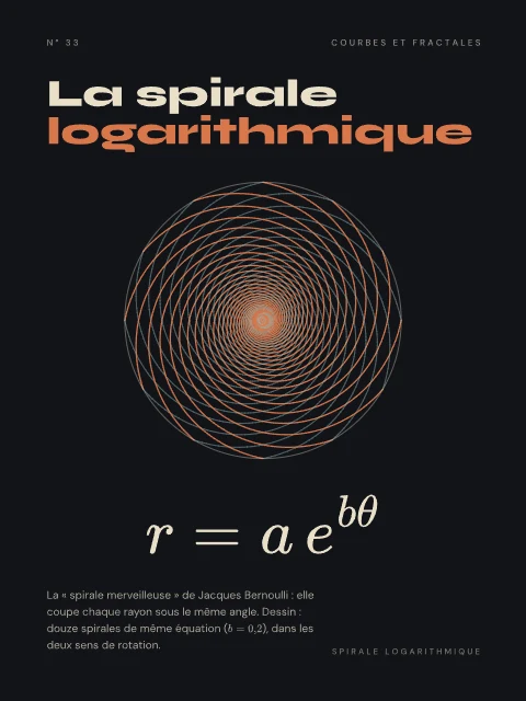 La spirale logarithmique · Nuit, affiche spirale logarithmique